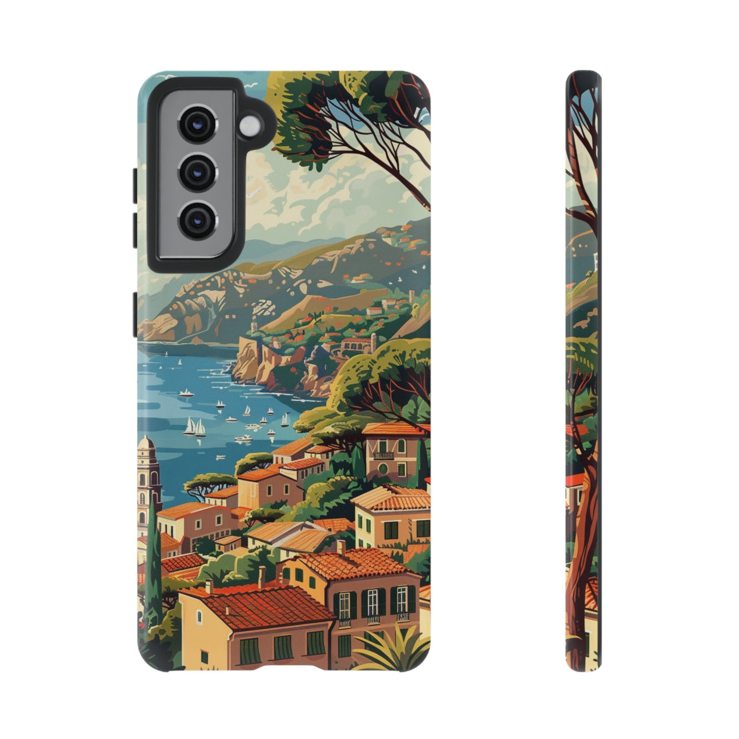 Midcentury French Riviera Landscape Painting Phone Case