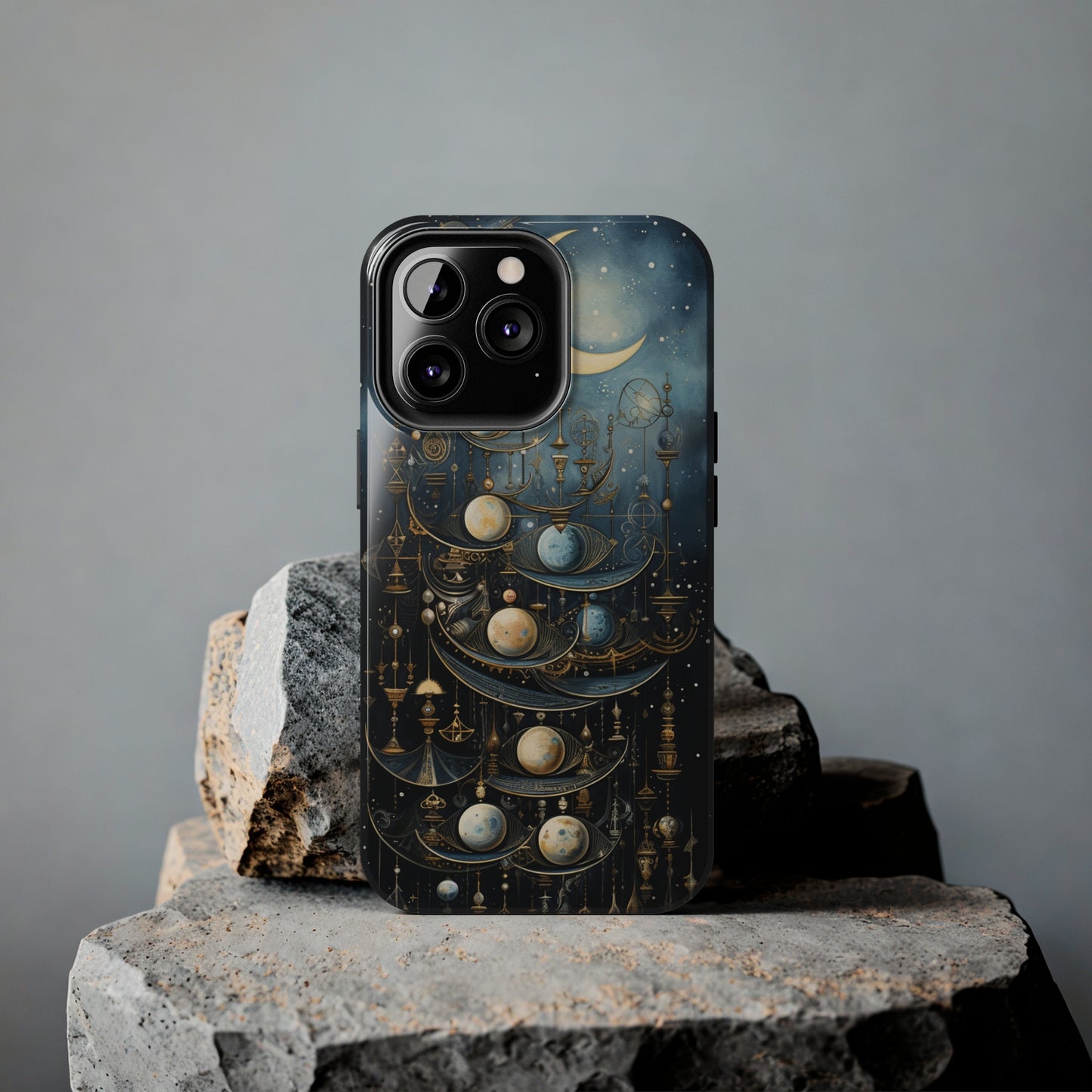 Esoteric Art Nouveau Moon Phases iPhone Case | Embrace the Mystical Beauty of Lunar Transitions