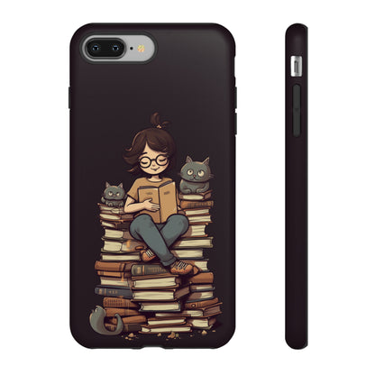 Cats and Books Phone Case