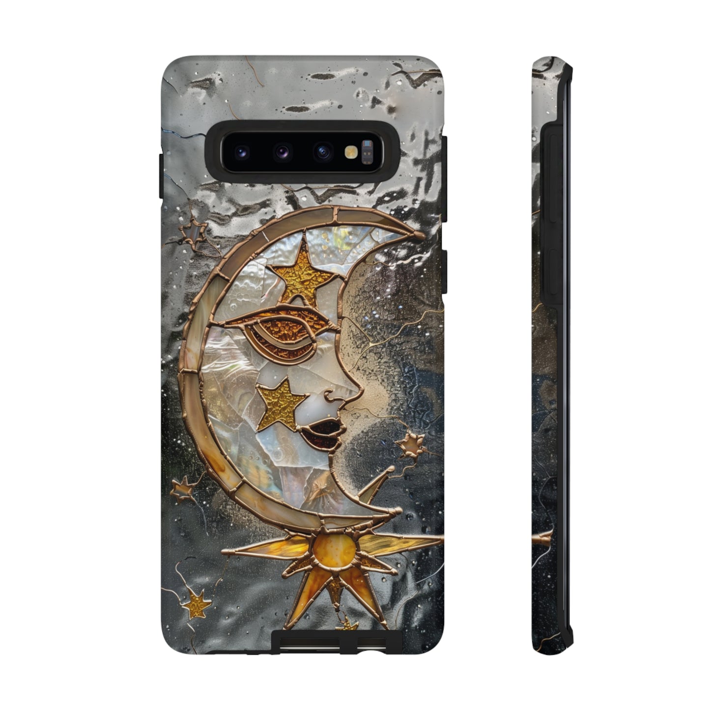 Moon Stars Liquid Glass Starry Night Phone Case