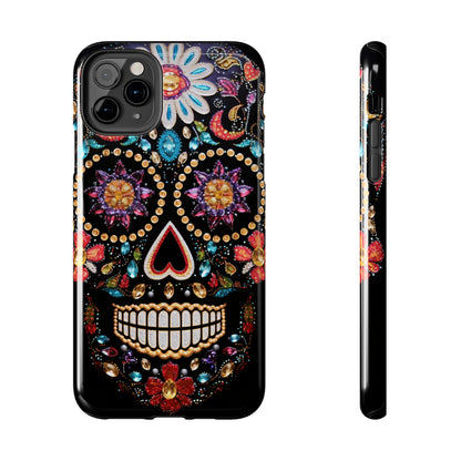 Sugar Skull iPhone Case | Dia de los Muertos Design for Apple iPhone | Halloween Aesthetic