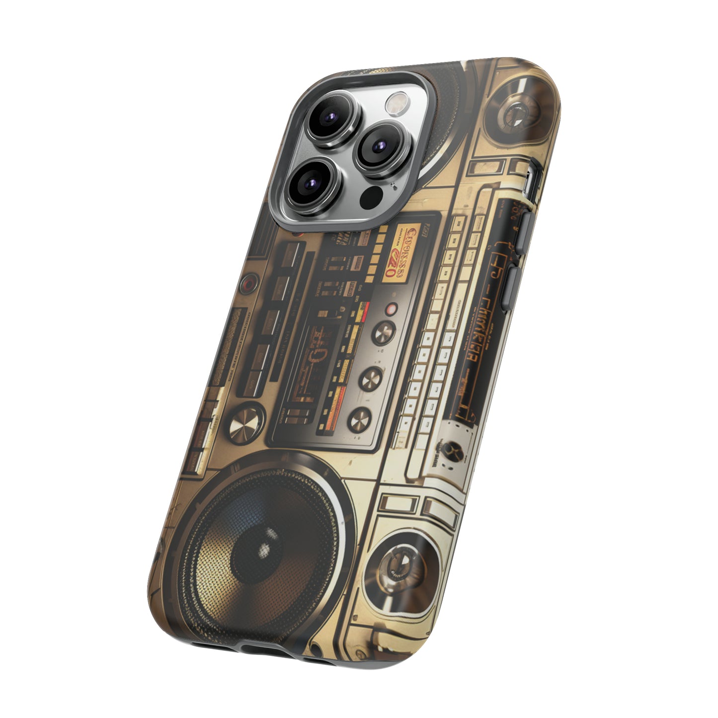 Urban Beats: Boombox Hip Hop Music Pixel Phone Case | Retro Rhythms for iPhone 15 Models