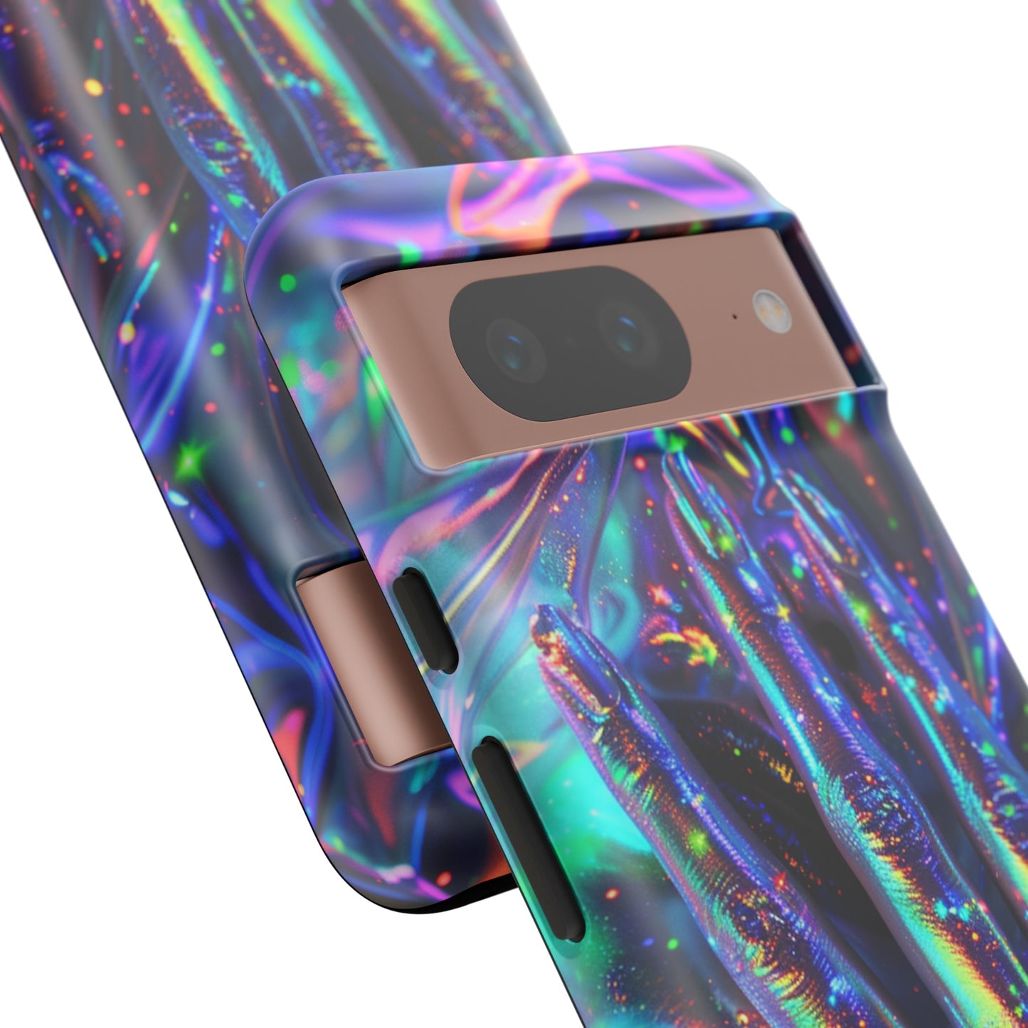 Marbled opalescent Holographic Print Phone Case