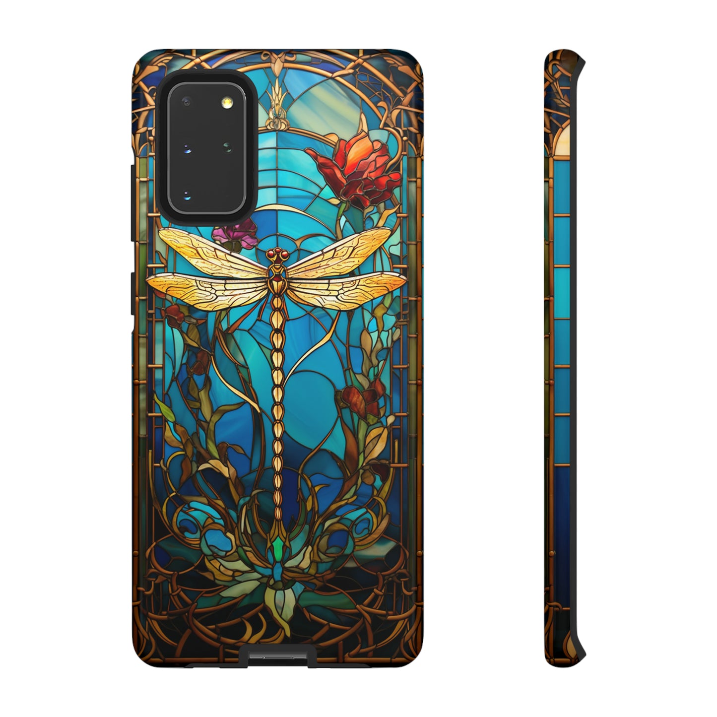 Vintage Art Nouveau Stained Glass Dragonfly Phone Case