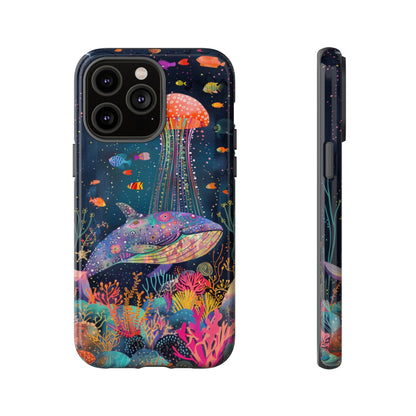 Whale Shark, Turtle, Jellyfish Phone Case