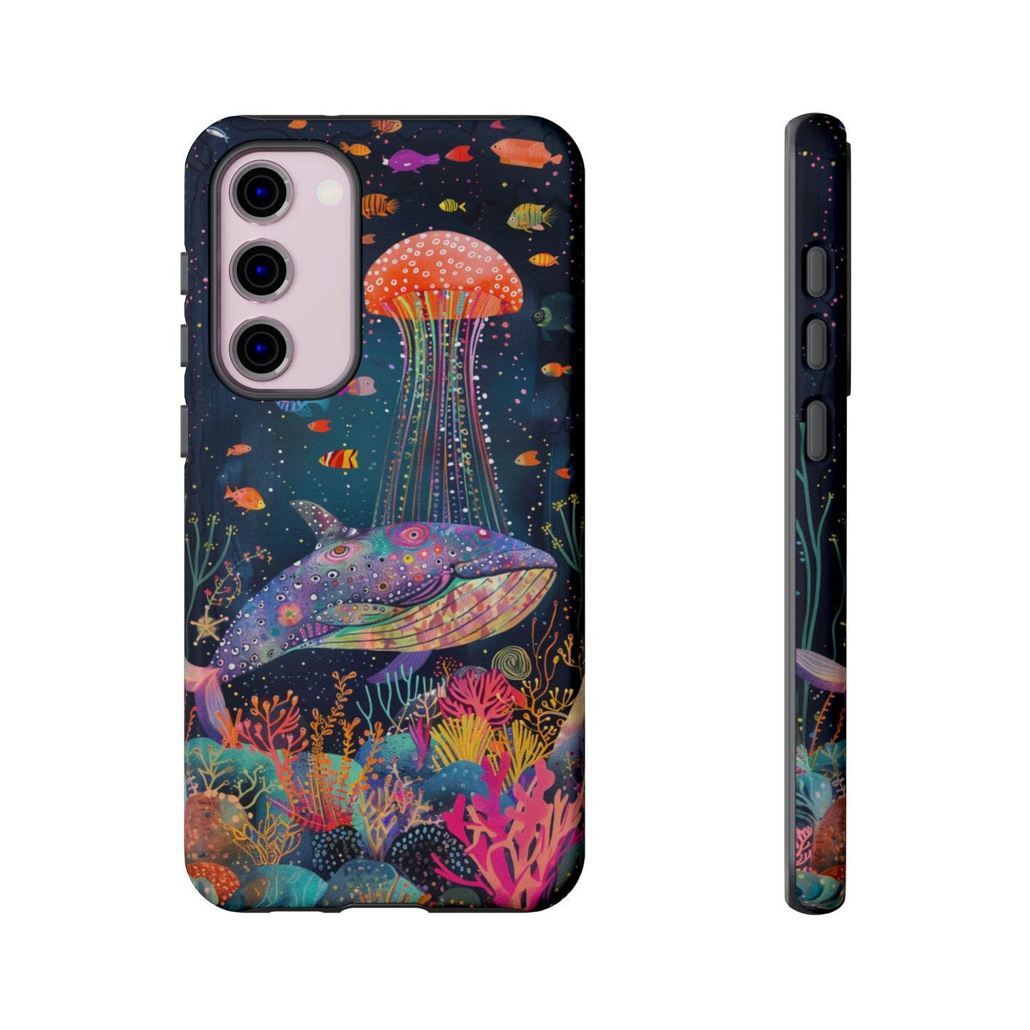 Whale Shark, Turtle, Jellyfish Phone Case