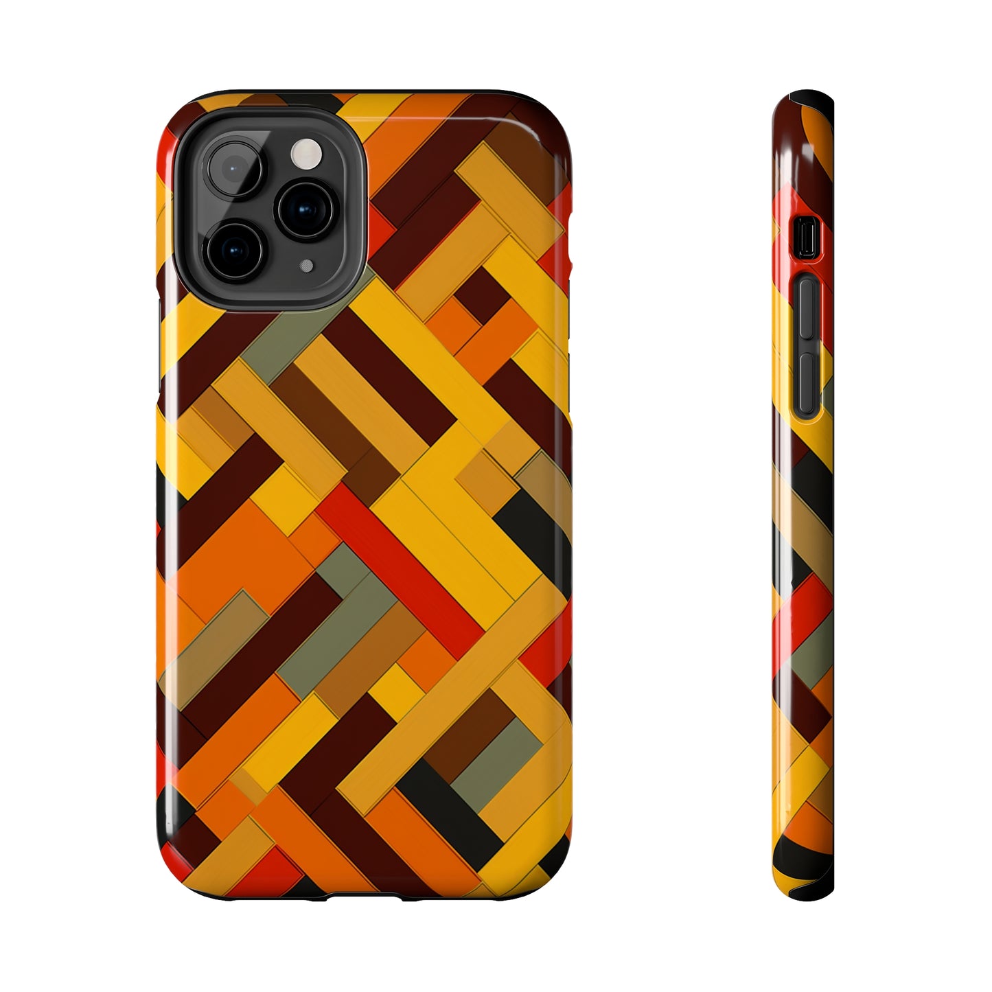 iPhone Tough Case: Intricate & Durable - The Weave Geometric Art Pattern