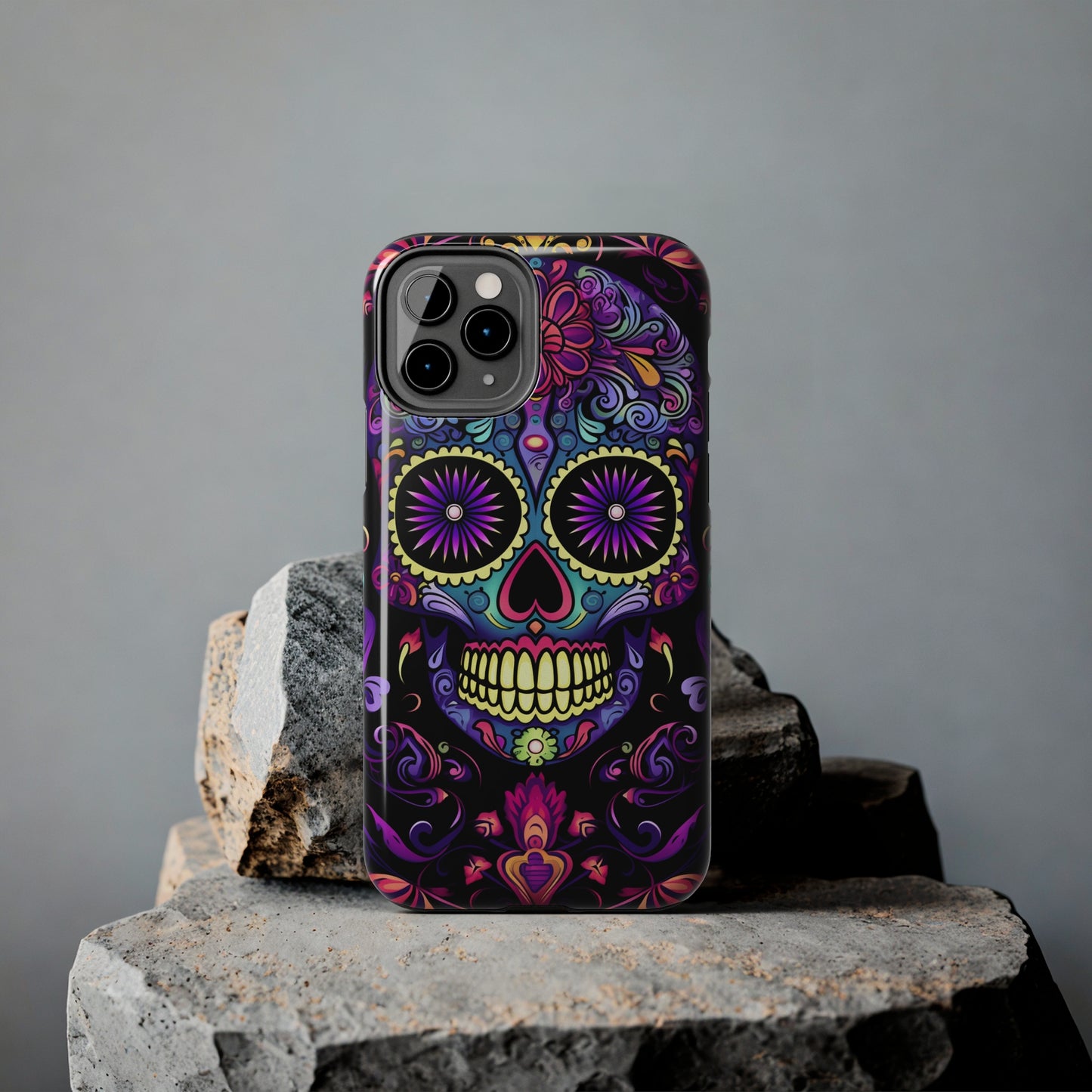 Sugar Skull iPhone Case | Dia de los Muertos Tough Case for iPhone 11, 12, 13