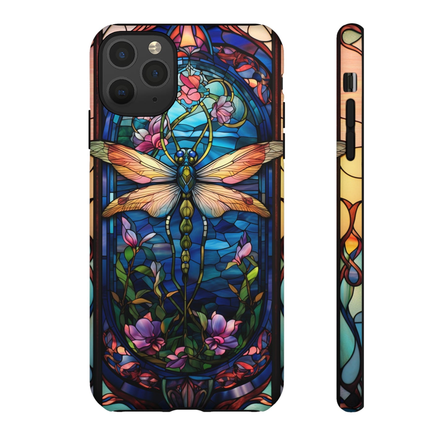 Art Nouveau Stained Glass Dragonfly Phone Case