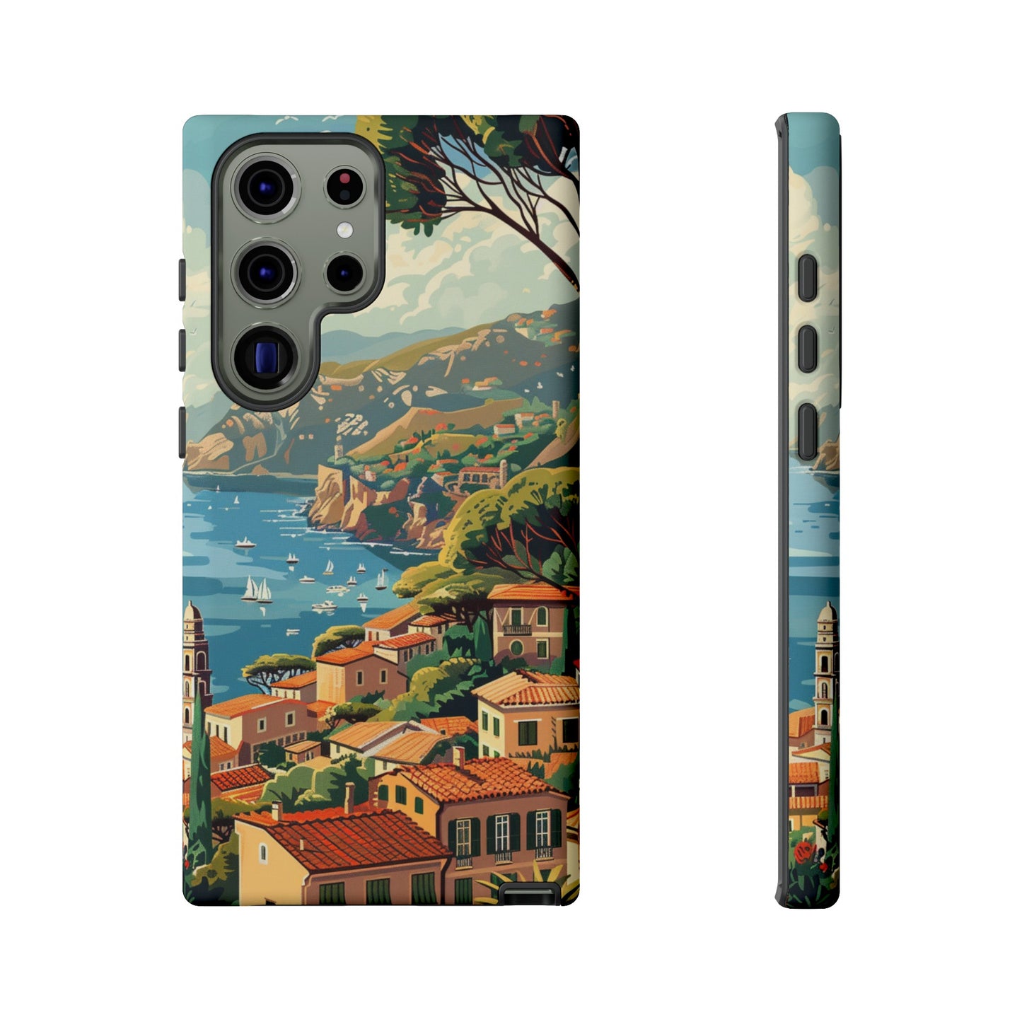 Midcentury French Riviera Landscape Painting Phone Case