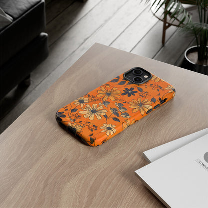 Orange Floral Phone Case Cute Summer Flower Aesthetic