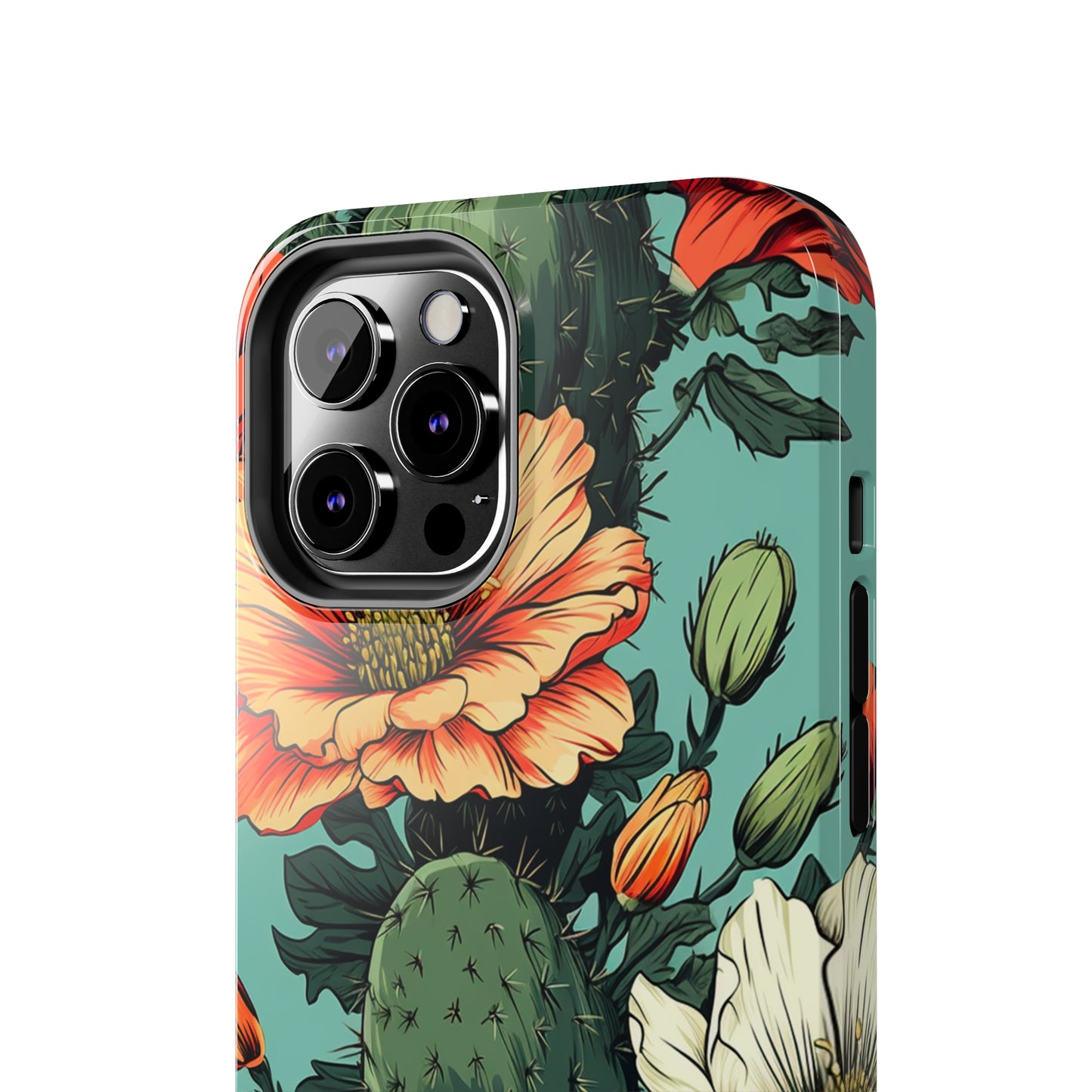 Desert Dream: Retro Vibe Cactus Tough iPhone Case