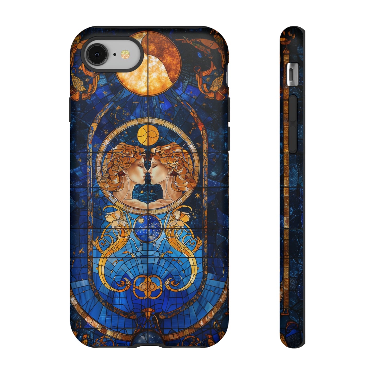 Gemini Astrology Stained Glass Phone Case