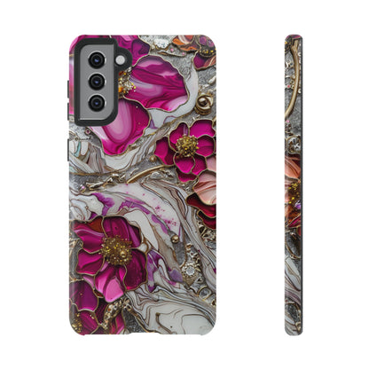 Stained Glass Magenta Floral Paisley Explosion Phone Case