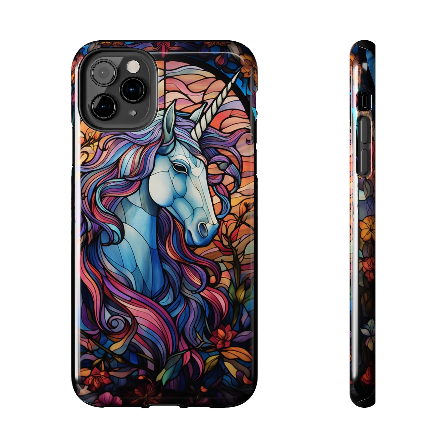 Unicorn Stained Glass iPhone Case | Mythical Beauty and Device Protection