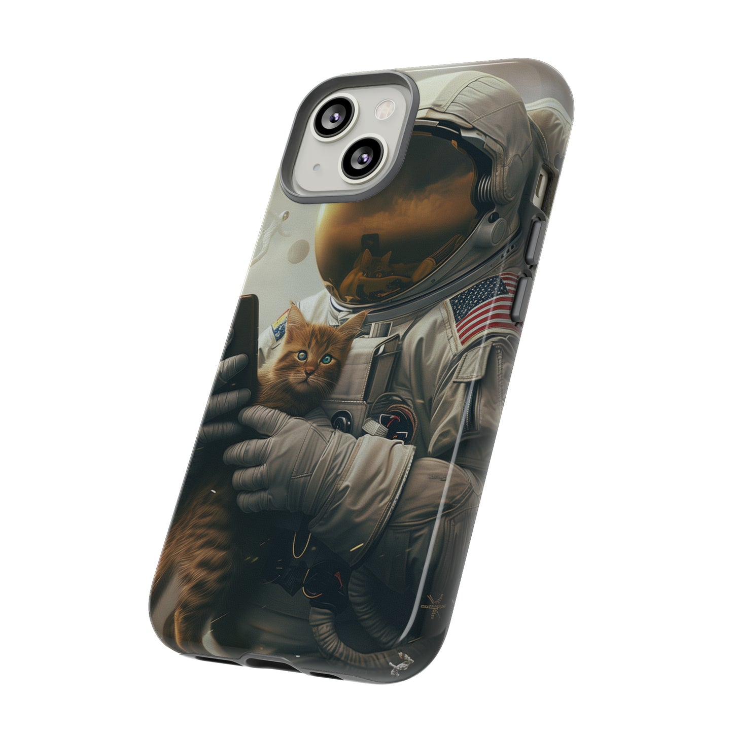 The Astronaut and the Cat Phone Case