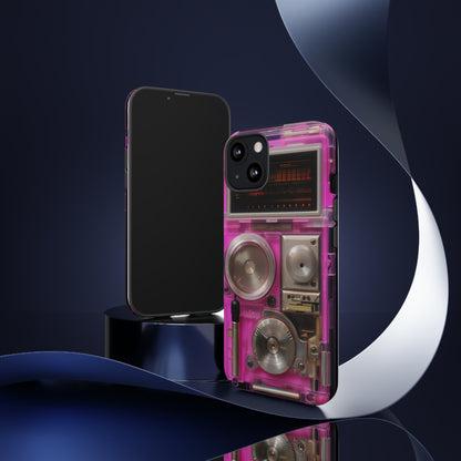 Cyberpunk Techno Gadget Walkman: Retro-Futuristic Premium Tough Phone Case | Iconic Style for iPhone, Samsung Galaxy, and Google Pixel