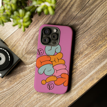 Shut Up Phone Case | Warm Retro Psychedelic Colors | For iPhone, Pixel, Samsung