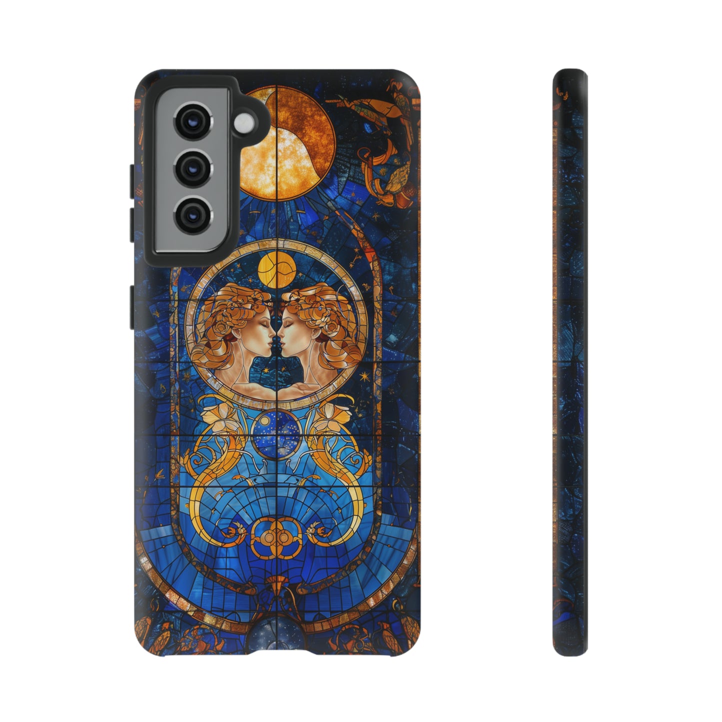 Gemini Astrology Stained Glass Phone Case