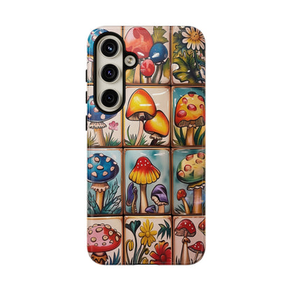 Trippy magic mushroom tile phone case for iPhone 15