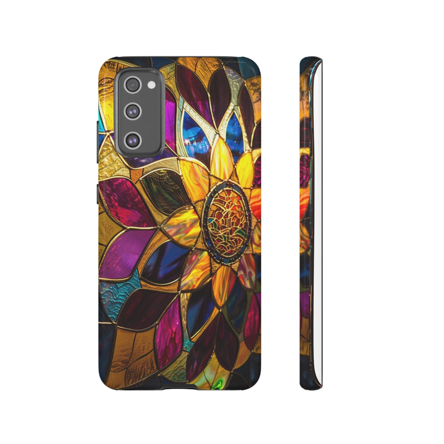 Cosmic Stained Glass Mandala Phone Case