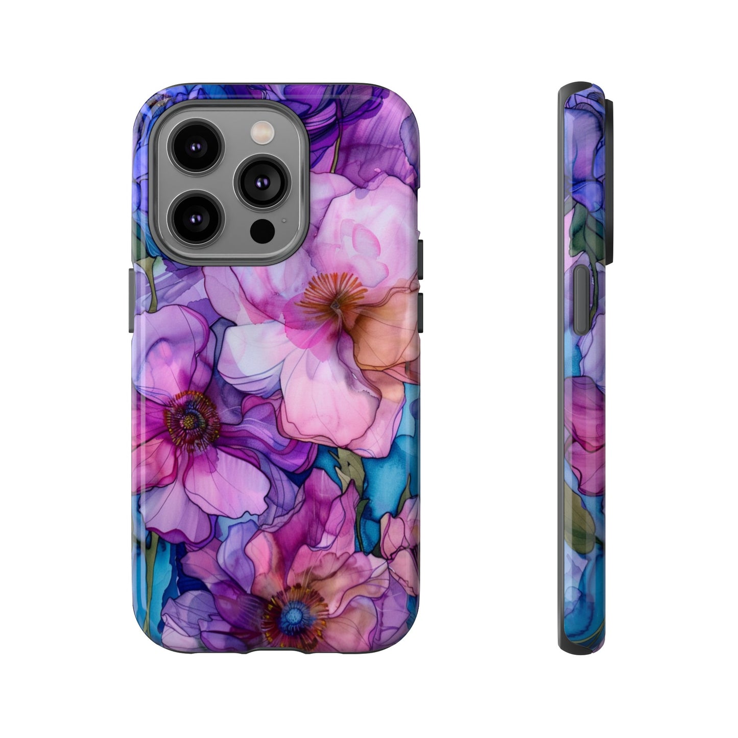 Purple Flower Stained Glass Phone Case