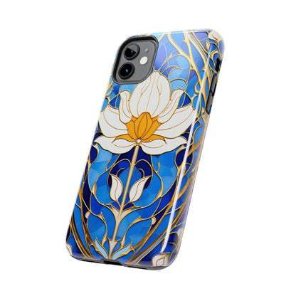 Art Deco Stained Glass iPhone Case | Vintage Floral Glamour, iPhone Case for Models 11 through 14 Pro Max