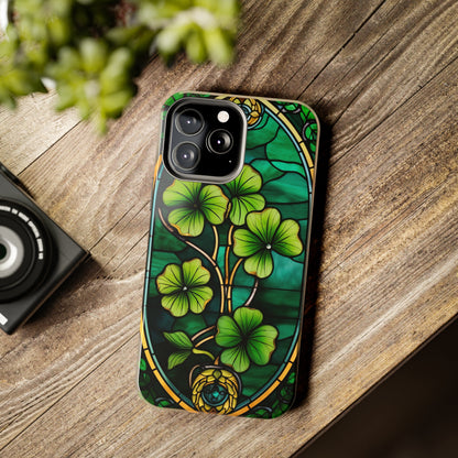 Lucky Charm: Four-Leaf Clover Phone Case | Symbol of Fortune for iPhone Models 11 through 14 Pro Max