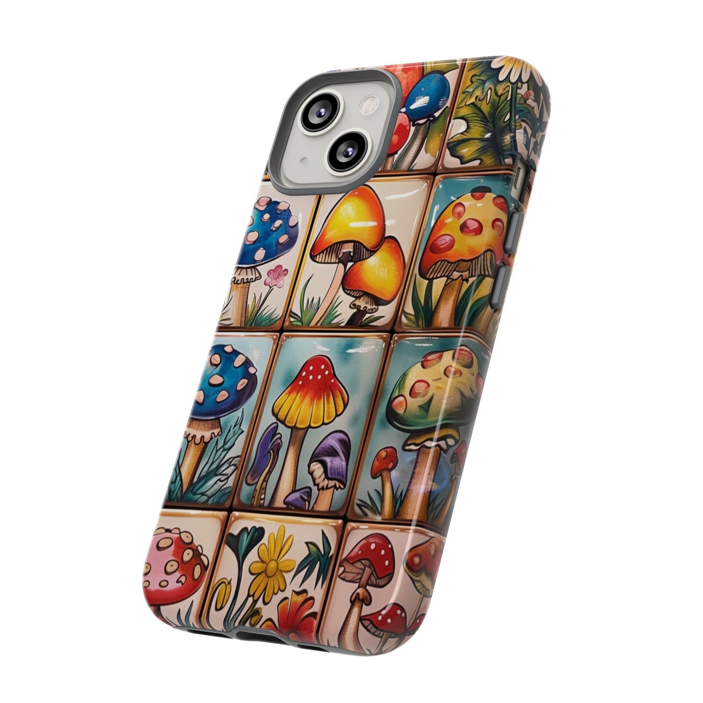 Trippy Magic Mushroom Tile  Abstract Art Phone Case