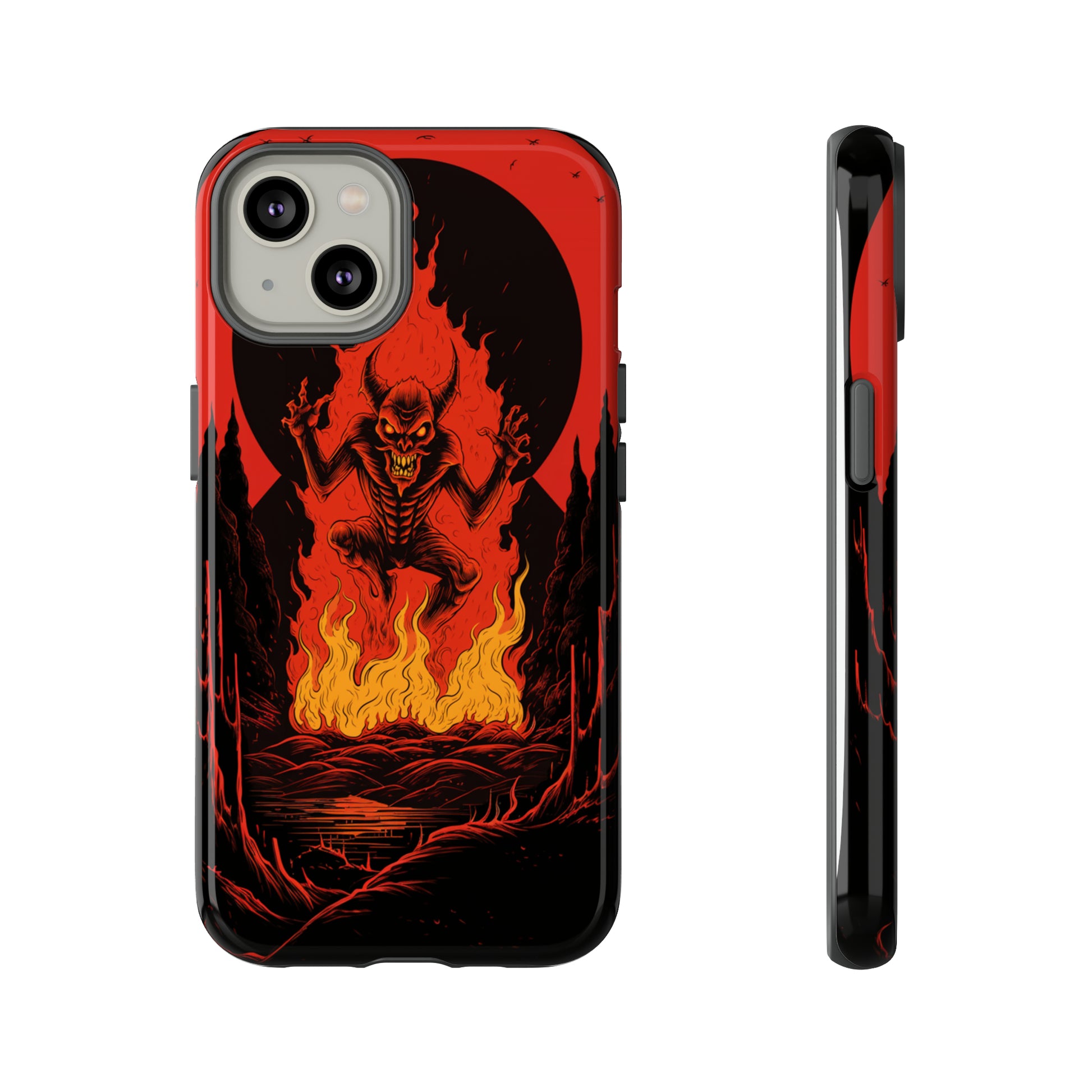 Little Red Devil design on iPhone 14 case