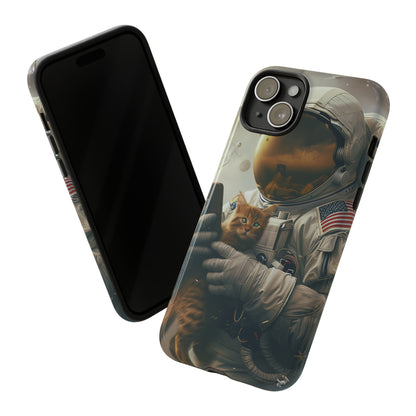 The Astronaut and the Cat Phone Case