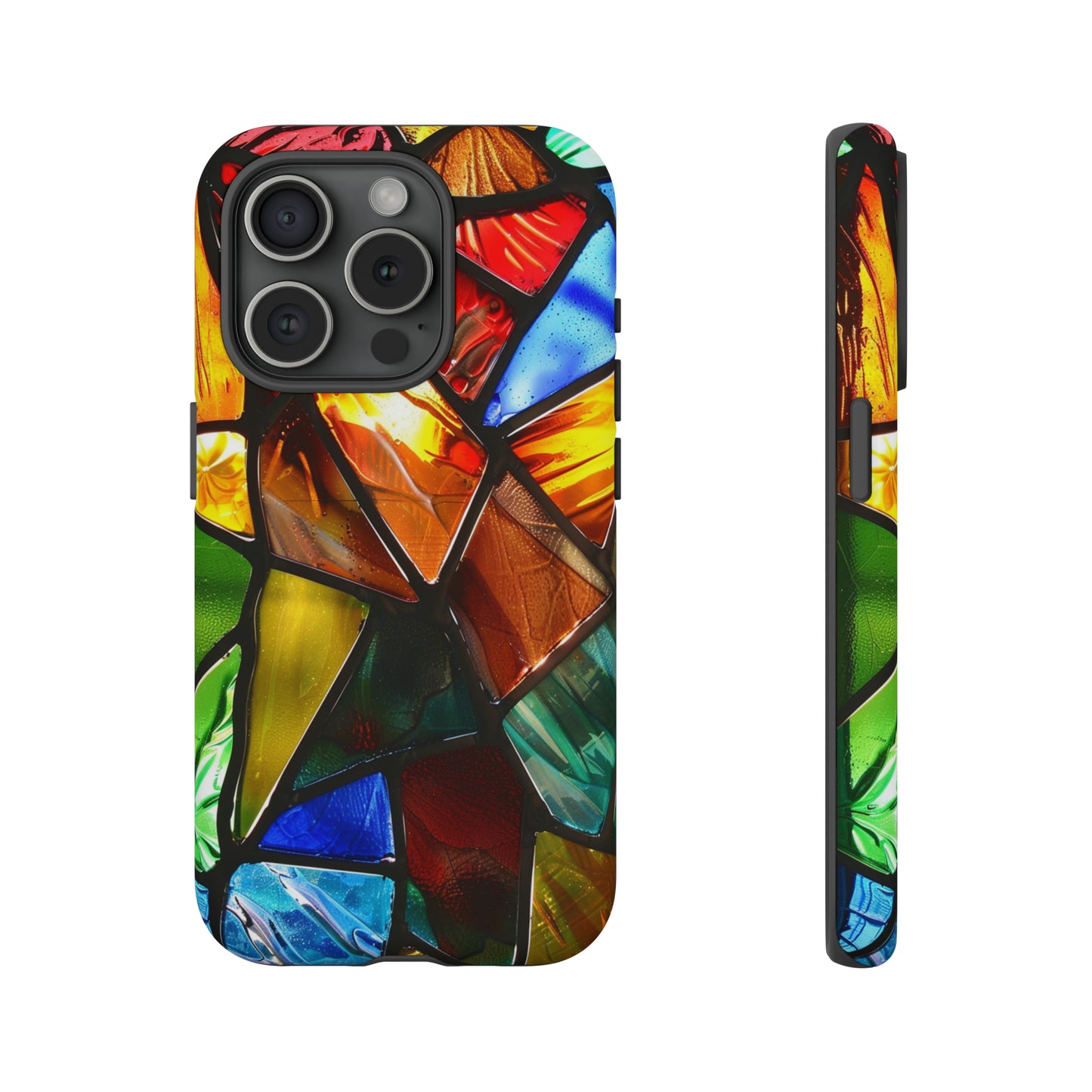 Color Explosion Abstract Stained Glass Phone Case