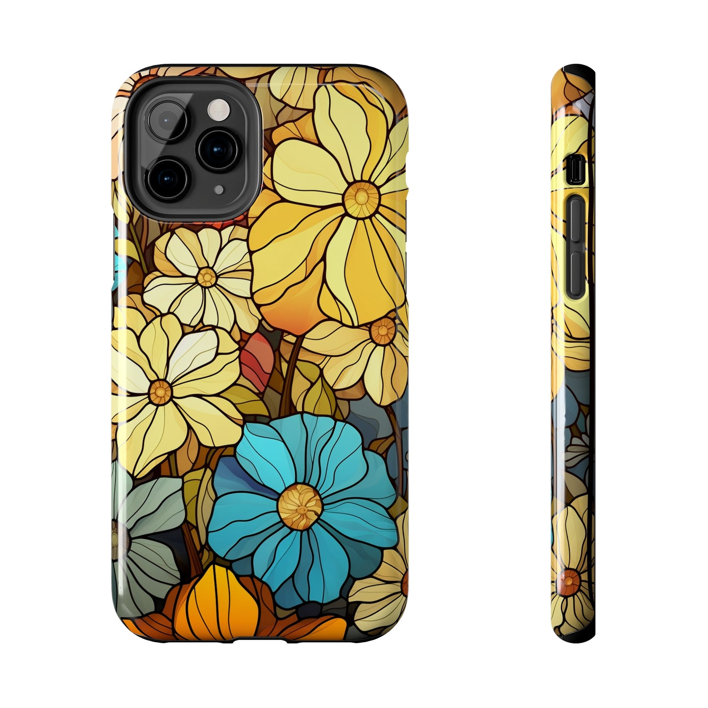 Kaleidoscopic Elegance: Stained Glass Vintage Floral iPhone Case – Timeless Beauty Illuminated