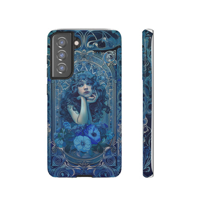 Blue Floral Art Nouveau Style Phone Case