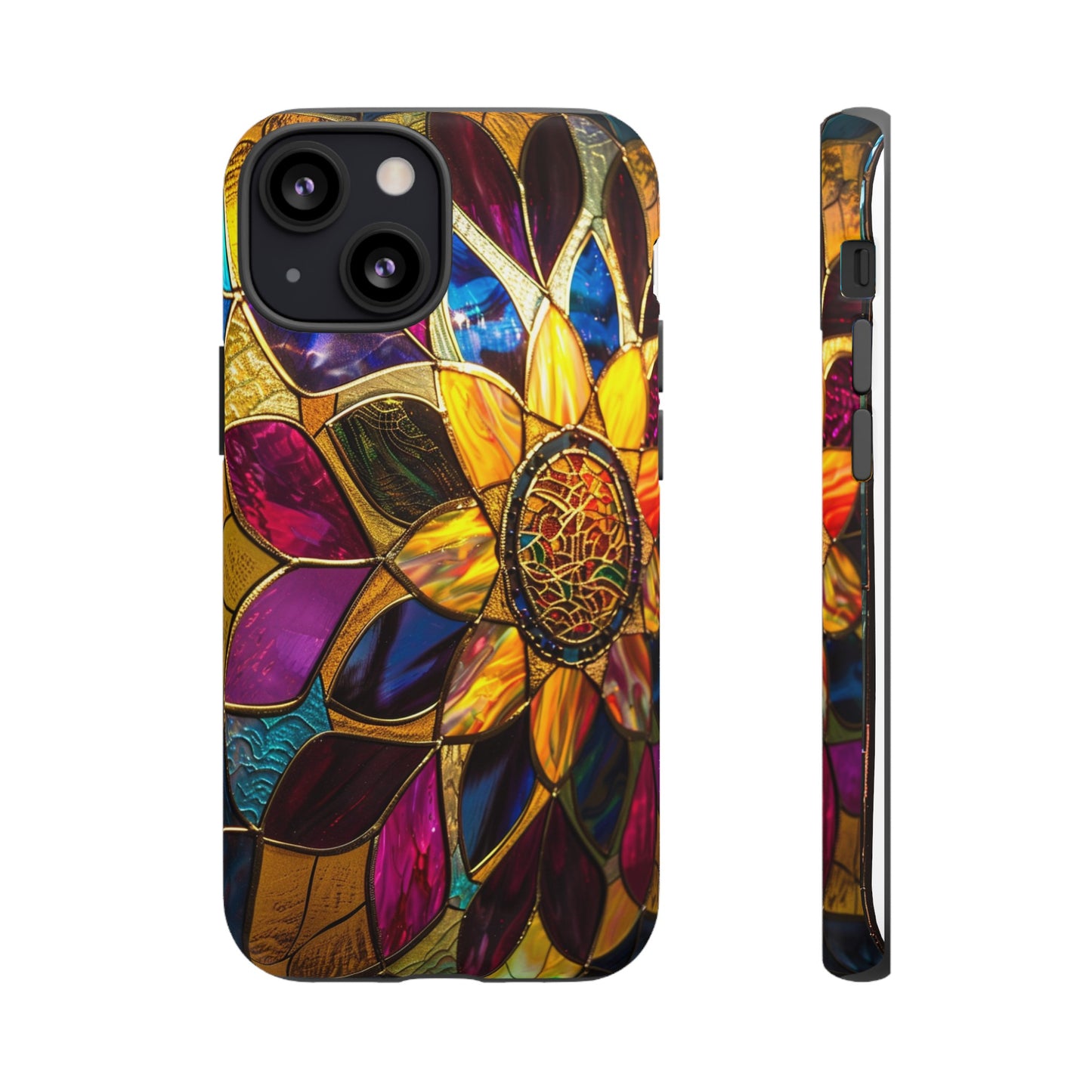 Cosmic Stained Glass Mandala Phone Case