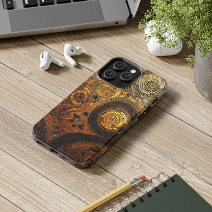 Golden Spiral Tile iPhone Case | Add Glamour and Elegance to Your Device