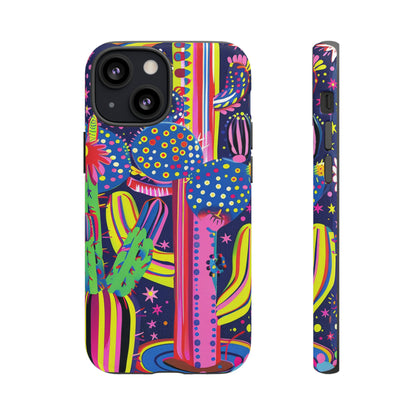 Retro 1960s Psychedelic Cactus Flowers Phone Case