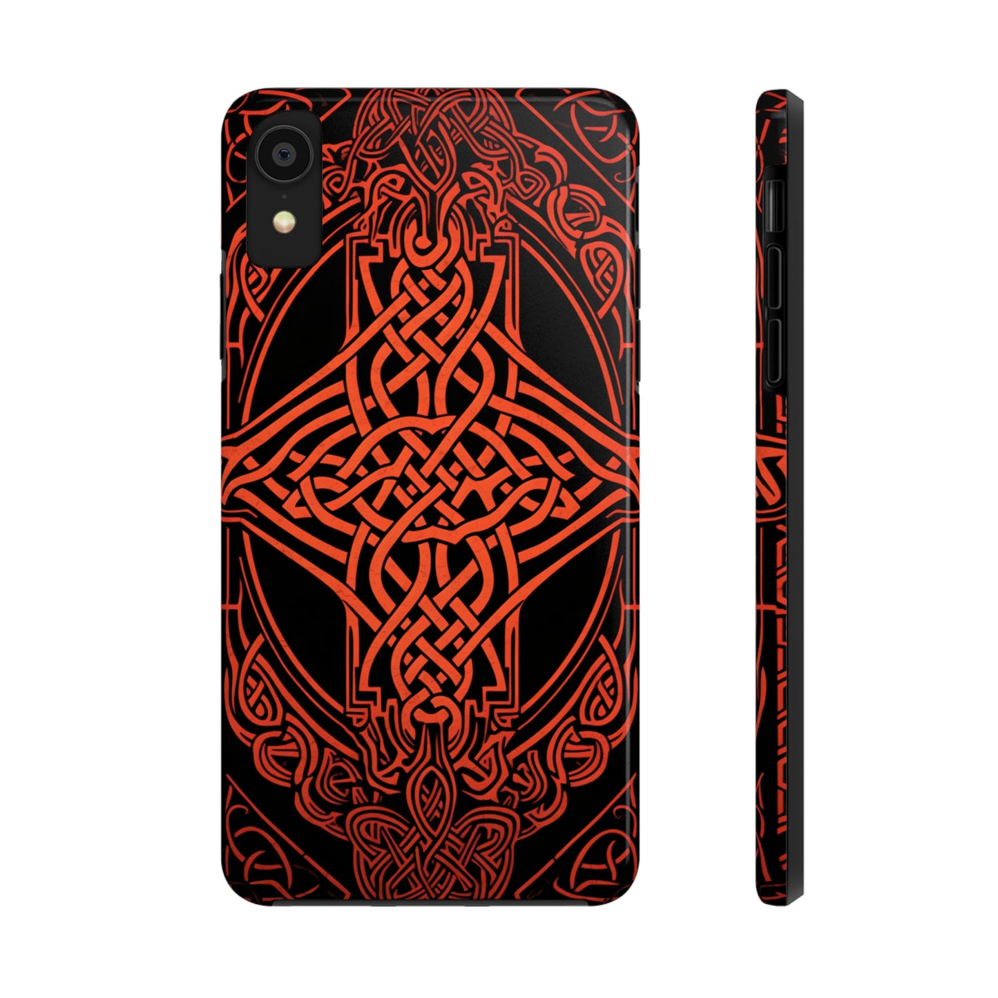 Eternal Weave iPhone Case, Red Celtic Tribal Knots | Timeless Symbolism iPhone Case for Models 11 through 14 Pro Max