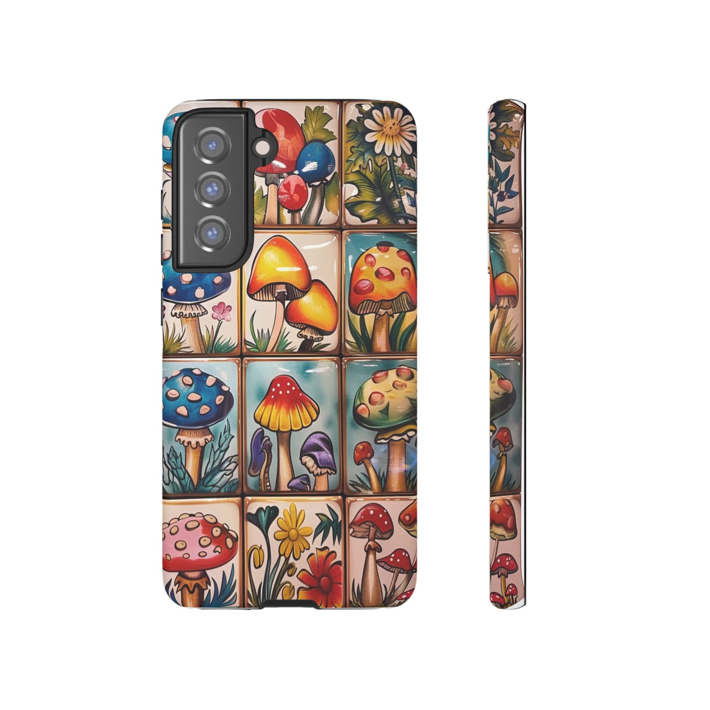 Trippy Magic Mushroom Tile  Abstract Art Phone Case