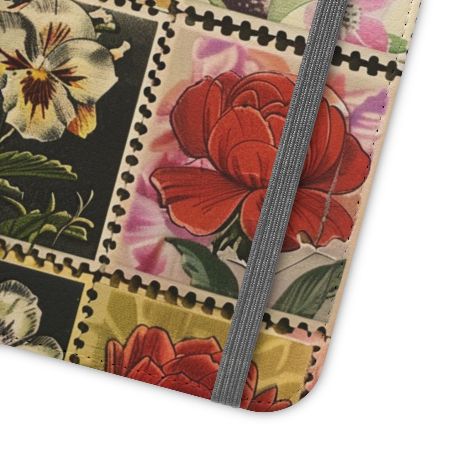 Vintage Floral Stamp Collection Flip Case