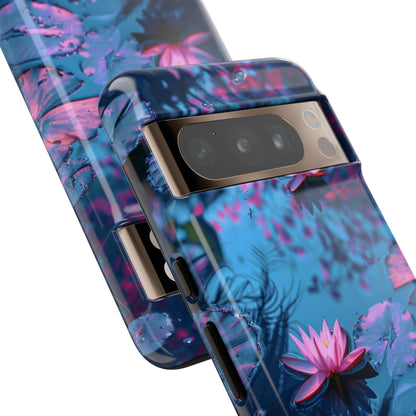 Magenta and Blue Color Zen Lily Pad Phone Case