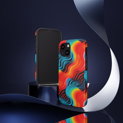 Color Splash Wave Pattern Tough iPhone Case | Embrace Vibrant Style and Reliable Protection