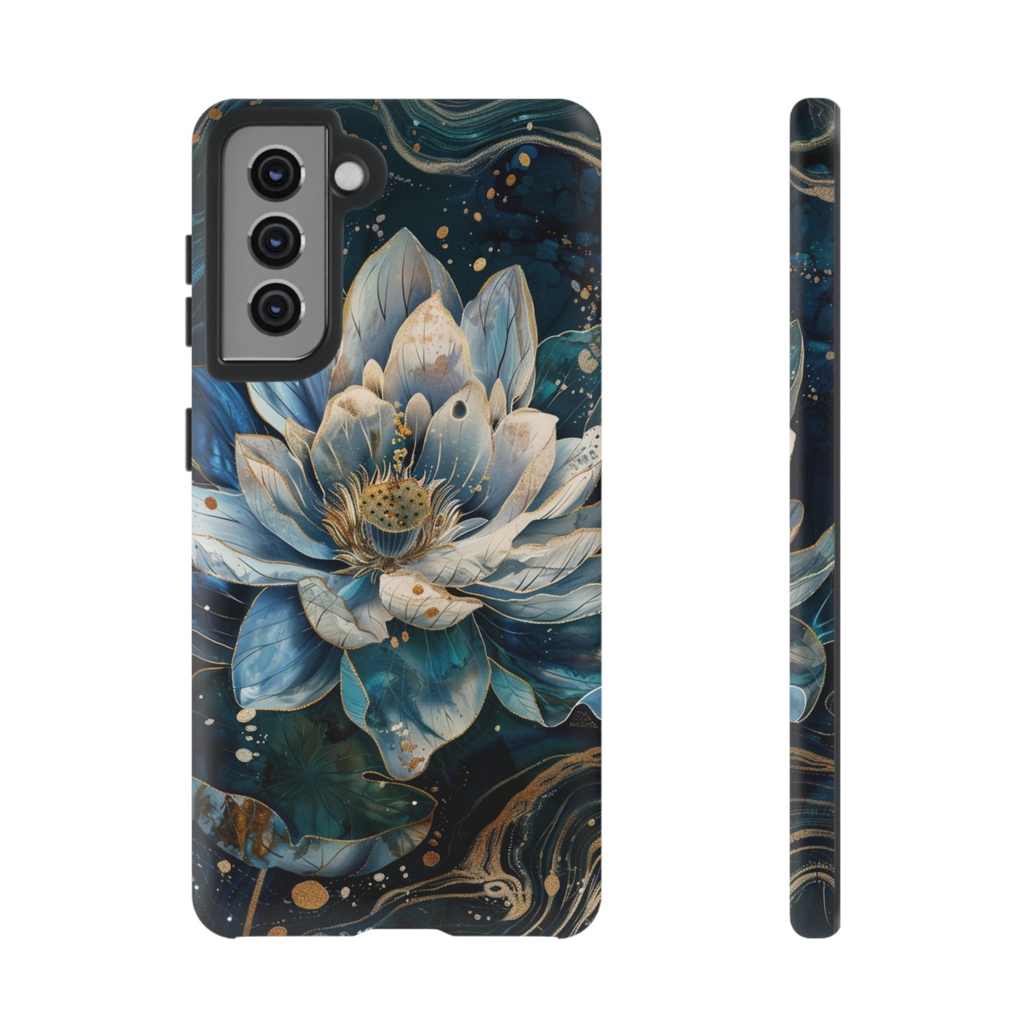 Zen Stained Glass Lotus Floral Design Phone Case