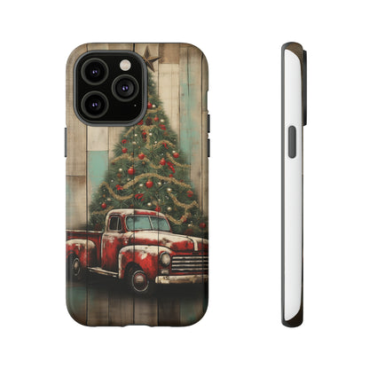 Classic Red Pickup Truck Christmas Phone Case