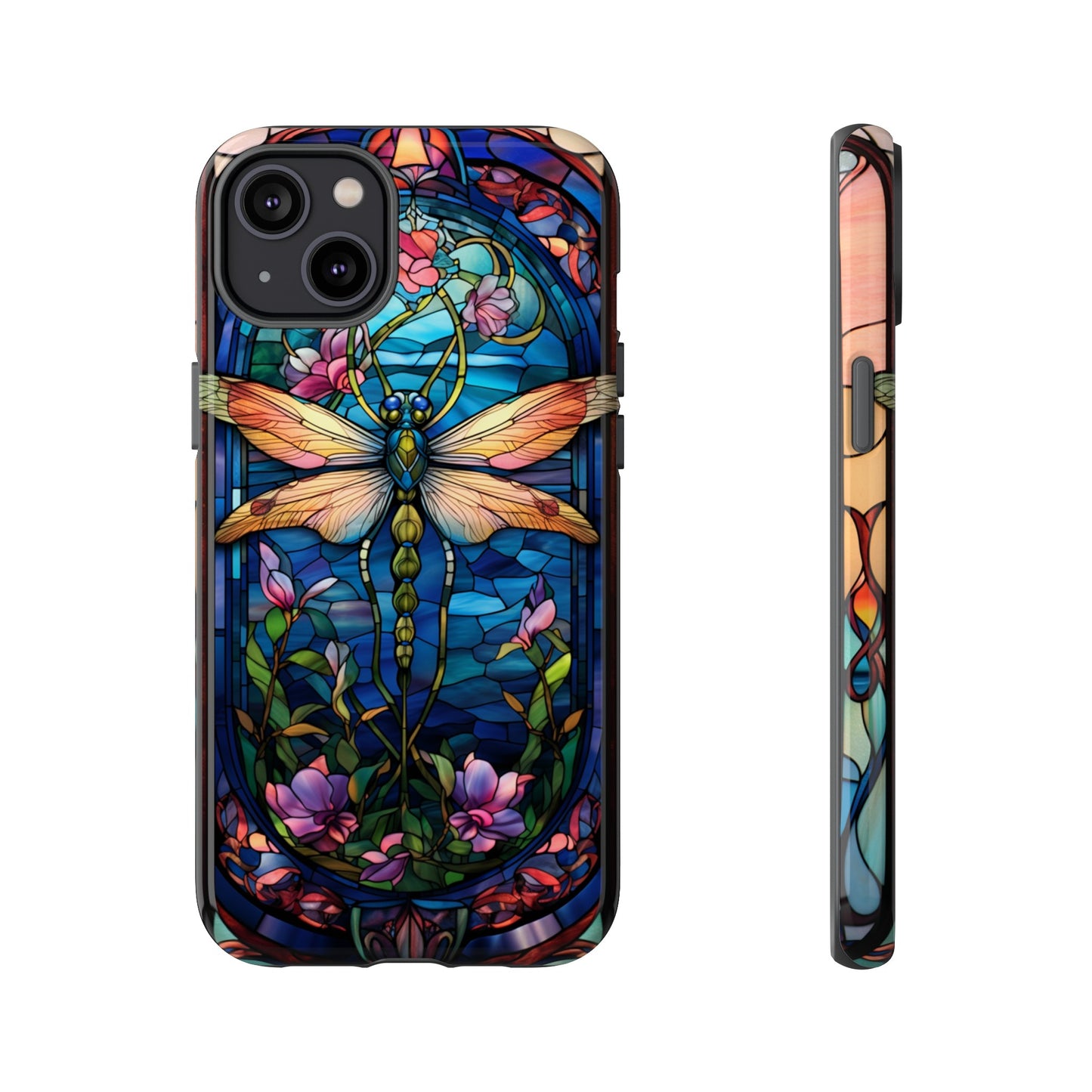 Art Nouveau Stained Glass Dragonfly Phone Case