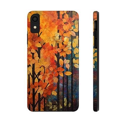 Autumn iPhone 15 Case, Forest Embroidered Style Phone Case | Cottagecore Fairytale Design | iPhone & Samsung | Boho Retro Vibe