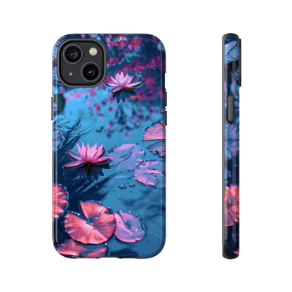 Magenta and Blue Color Zen Lily Pad Phone Case