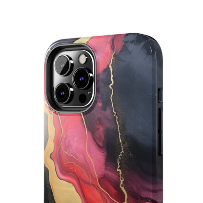 Marbled Dark Lava flow Phone Case | Embrace the Mesmerizing Multicolor Art