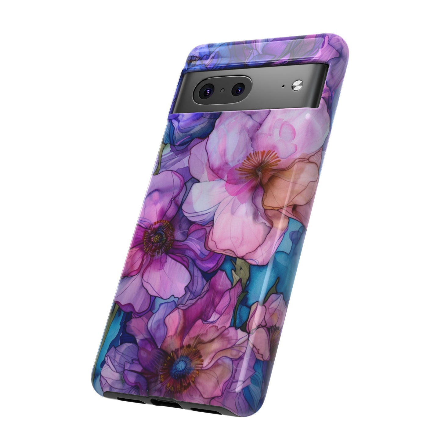 Purple Flower Stained Glass Phone Case