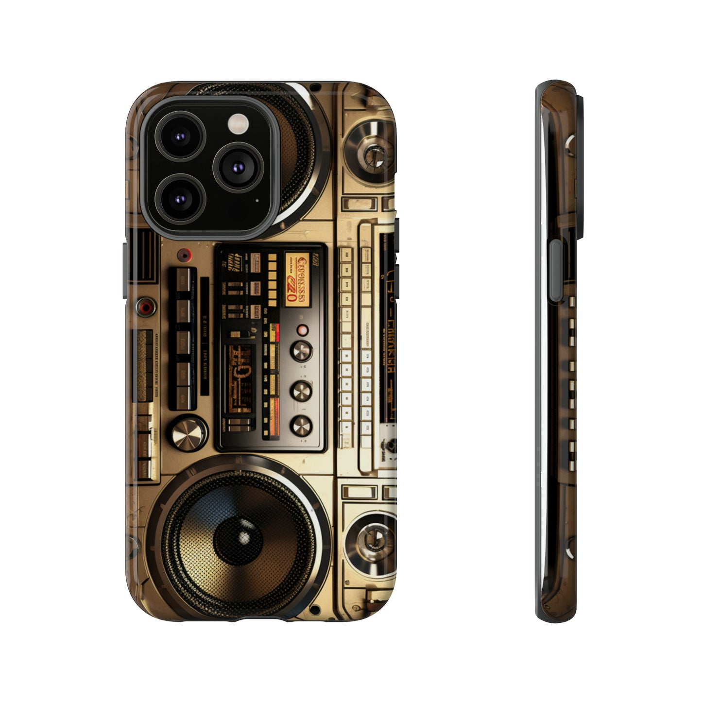 Urban Beats: Boombox Hip Hop Music Pixel Phone Case | Retro Rhythms for iPhone 15 Models